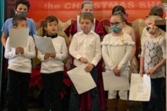 Children's choir singing during program 2020